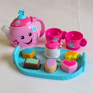fisher-price laugh and learn sweet manners tea party set 18+ months toddler toy
